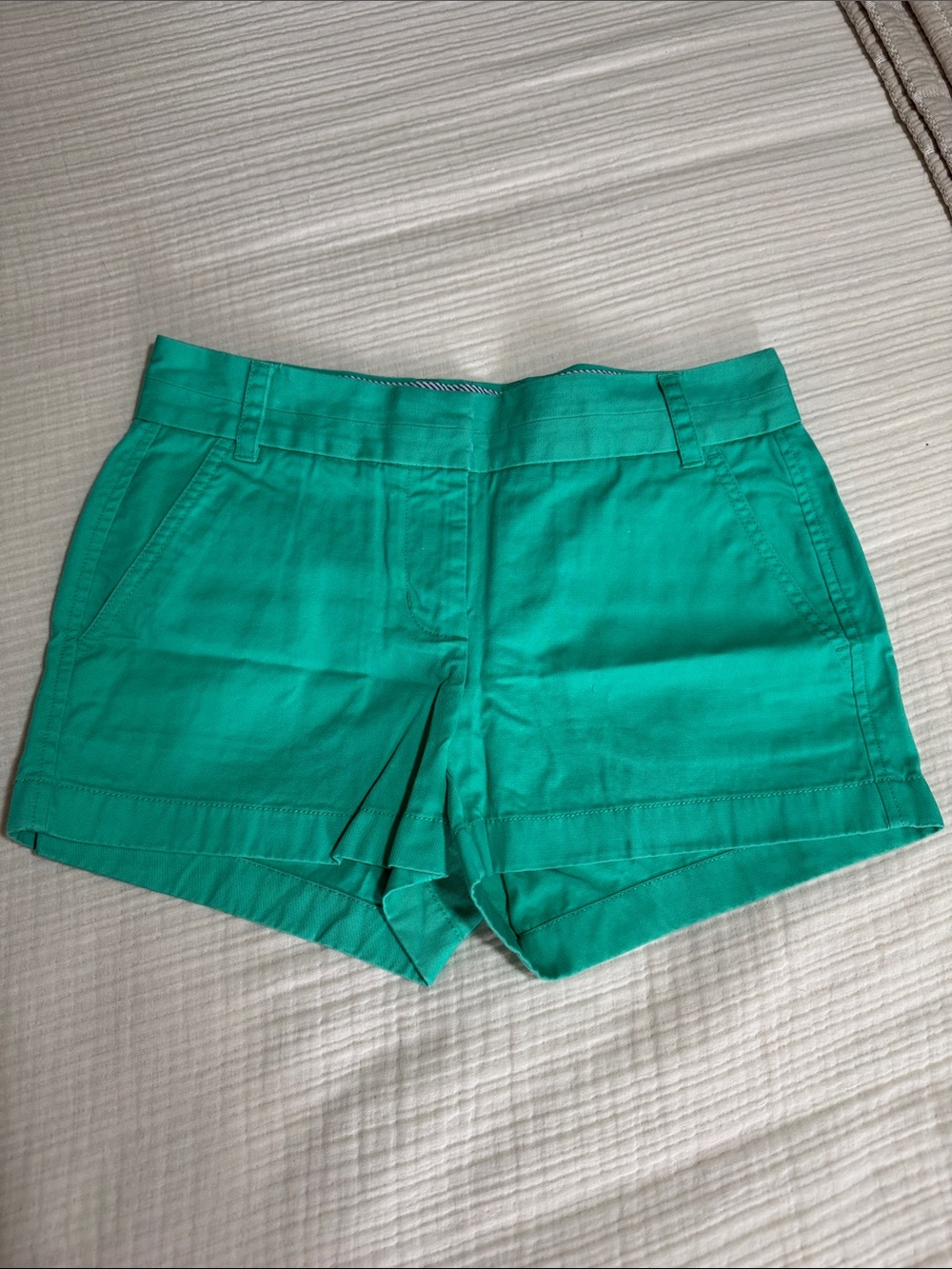 Women's J Crew Green Cotton Blend Shorts
